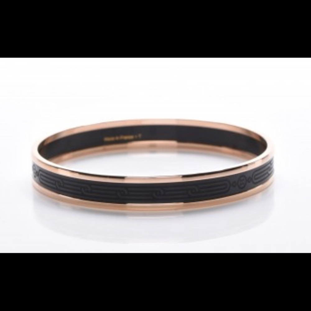 Hermès Enamel Printed Narrow Sellier Bracelet 65